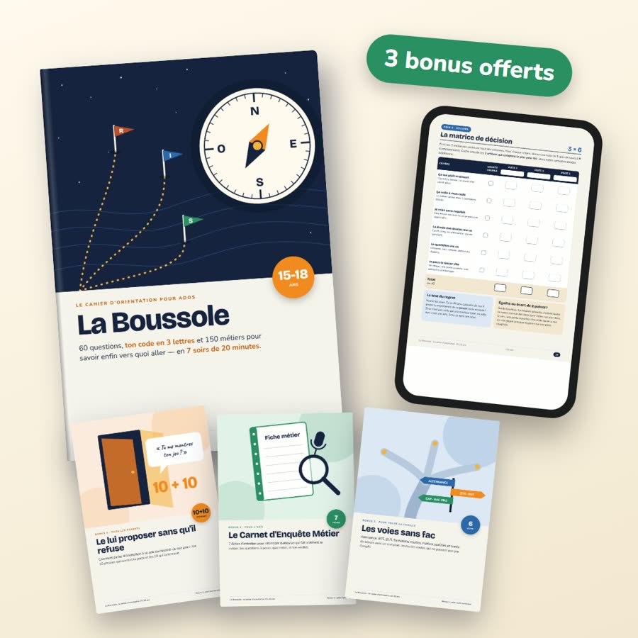 La Boussole : le cahier d’orientation, Le Bilan et les 3 bonus
